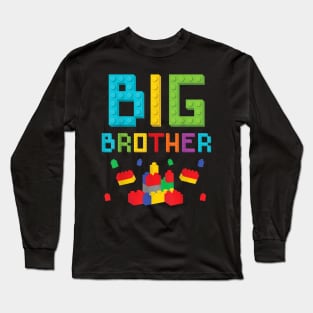 Big Brother Master Builder Building Blocks Bricks Matching Long Sleeve T-Shirt